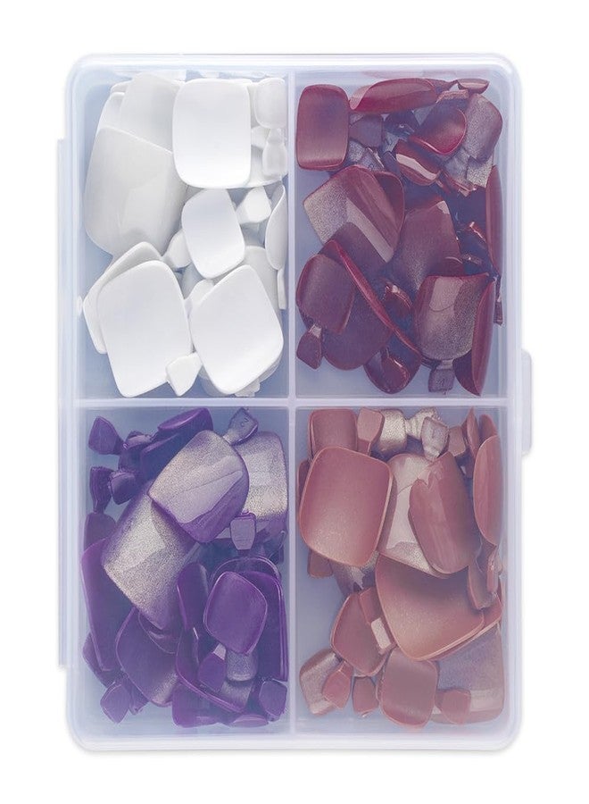 Maigitur 4in1 Maigitur 120Pcs Cat Eye Press on Toes Nails Square Fake Toenails Purple Wine Red Brown White Cat Eye False Toenails… - Image 2